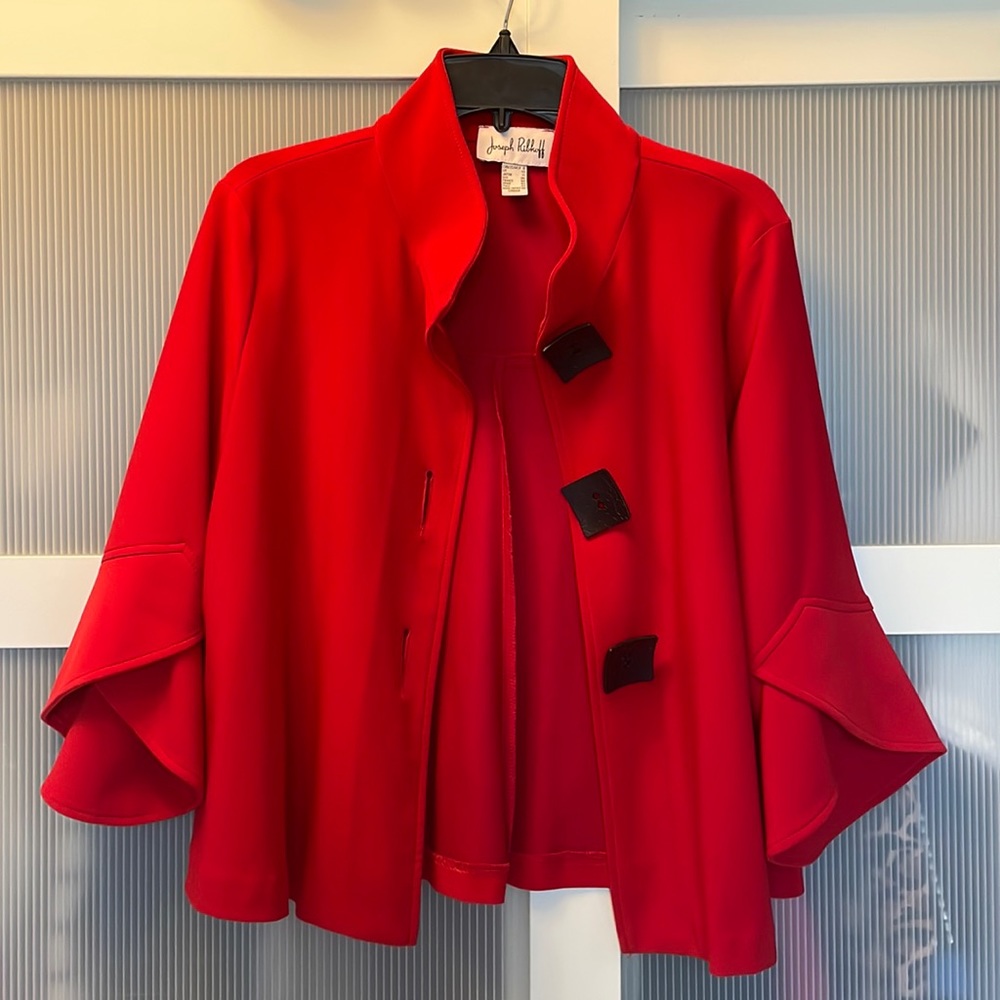 Joseph Ribkoff red swing jacket size 8